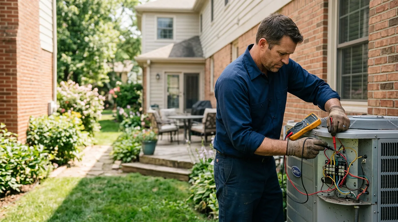 HVAC technician working near Madison, ME
